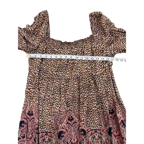 Maeve Anthropologie Milou Babydoll Peasant Dress Boho Womens Size L - Picture 5 of 8